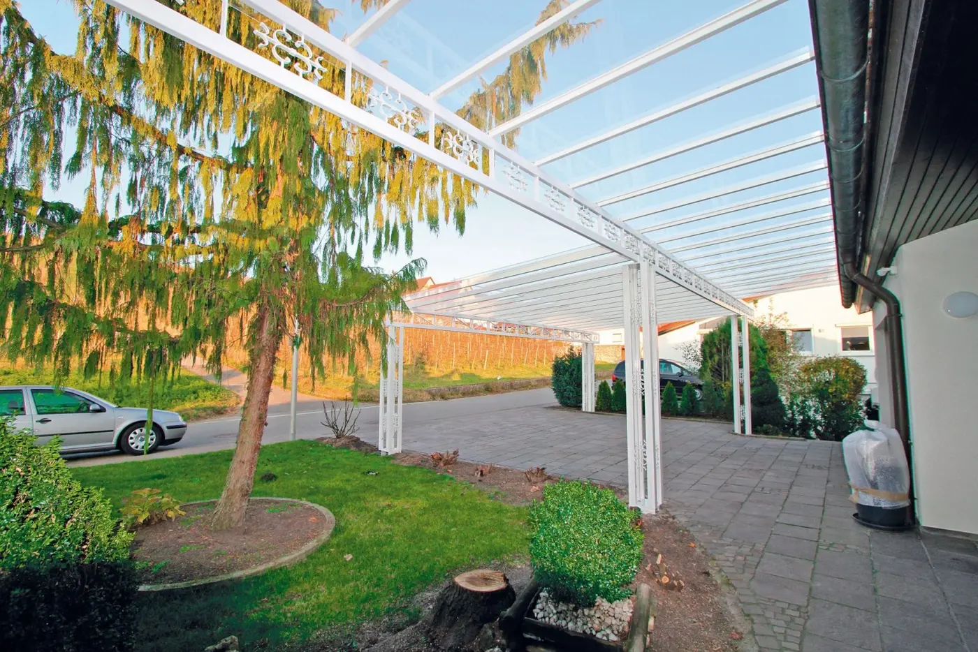 mm Carport und Stellplatzüberdachung – ausgeführtes Beispiel