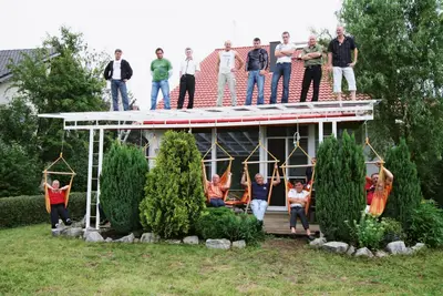 Ausgeführte mm Überdachung