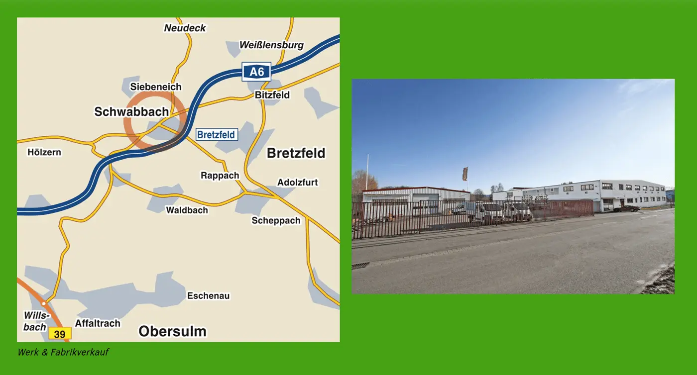 Lageplan der Ausstellung Bretzfeld-Schwabbach
