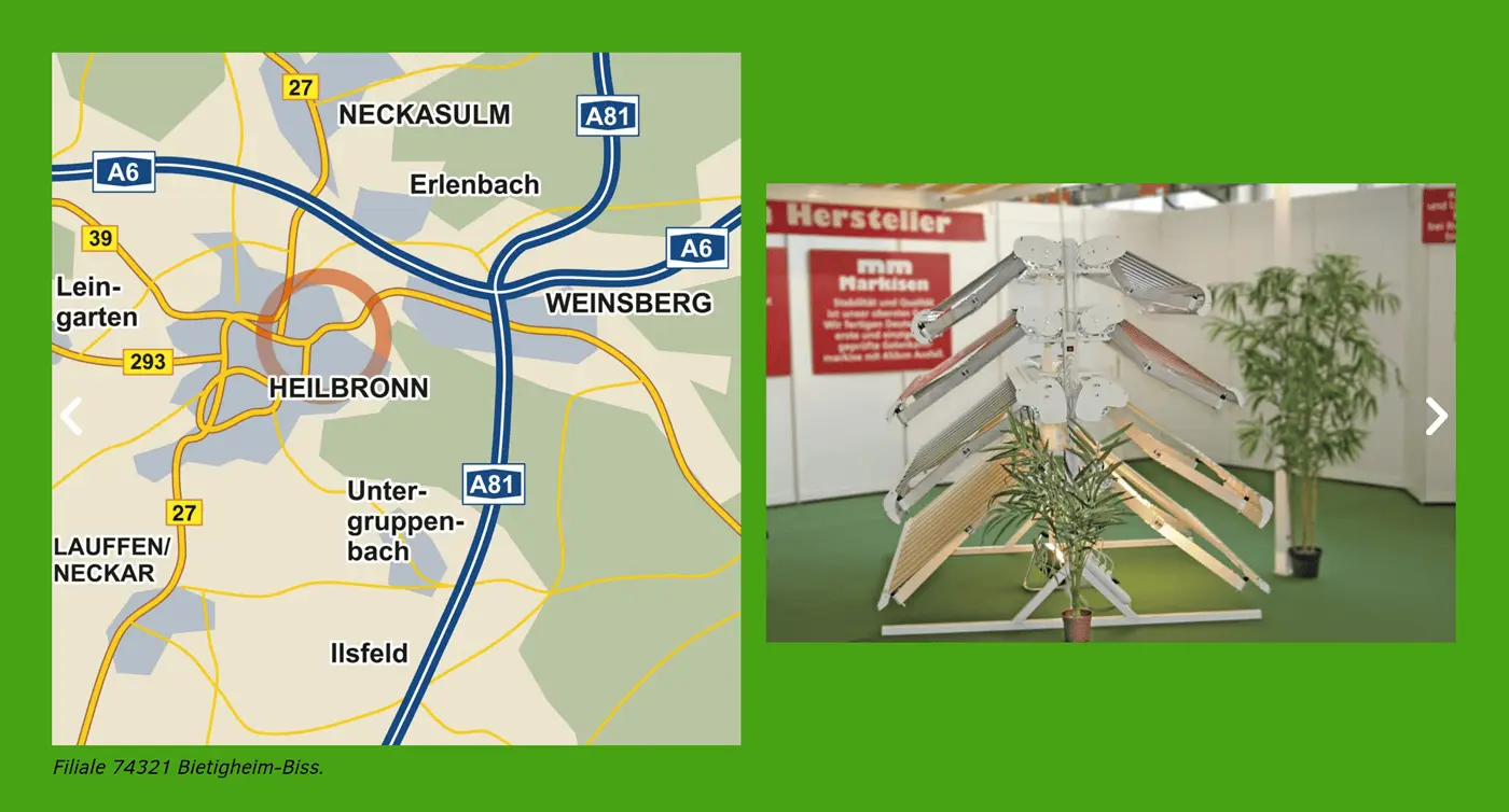 Lageplan der Ausstellung Heilbronn